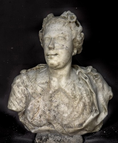 Antiquités - Orazio Marinali (1643-1720) Marble Bust Of Flora