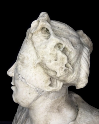 Antiquités - Orazio Marinali (1643-1720) Marble Bust Of Flora