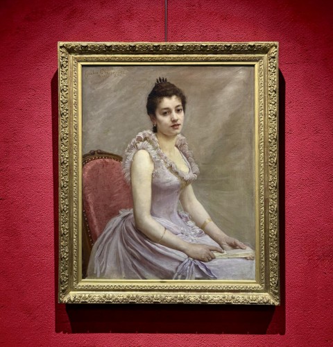Tableaux et dessins Tableaux XIXe siècle - Gaston Charpentier-Bosio (1858-1923) Portrait de Jeune Fille
