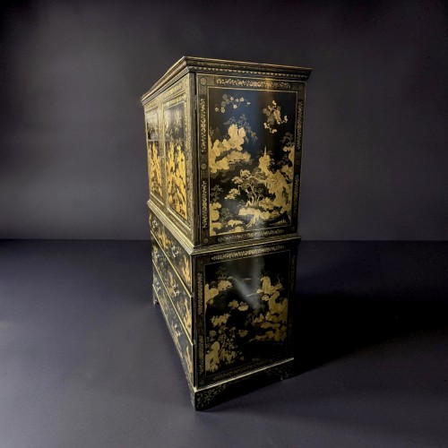 XIXe siècle - Cabinet Regency en Chinoiserie par Frederick Crace vers 1810