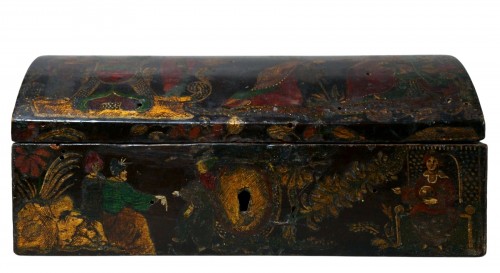17th Lacquered And Gilded  Venetian Domed Box