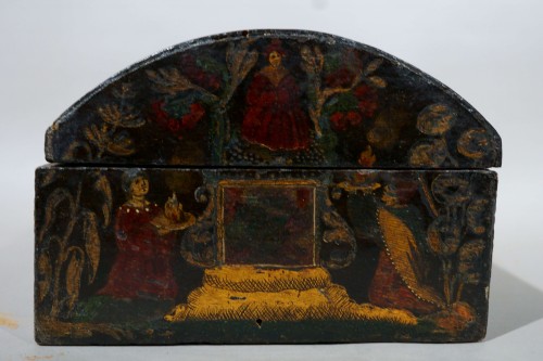 17th Lacquered And Gilded  Venetian Domed Box - Objects of Vertu Style Louis XIII