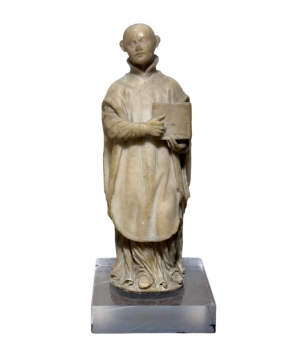Saint Ignace de Loyola sculpture Baroque en albâtre