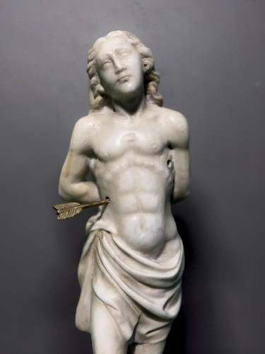 Sculpture  - Saint Sébastien Sculpture en Marbre Italie 18éme 