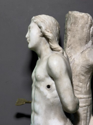 Saint Sébastien Sculpture en Marbre Italie 18éme  - 