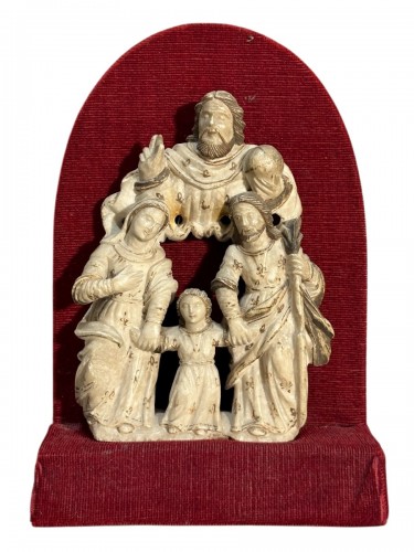 Le retour de la Sainte Famille, groupe en albâtre de Malines 17e