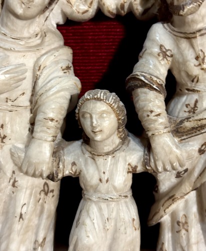 17th century - The Return Of The Holy Family, 17th Alabaster Group From Mechelen