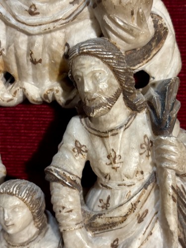 The Return Of The Holy Family, 17th Alabaster Group From Mechelen - Louis XIII