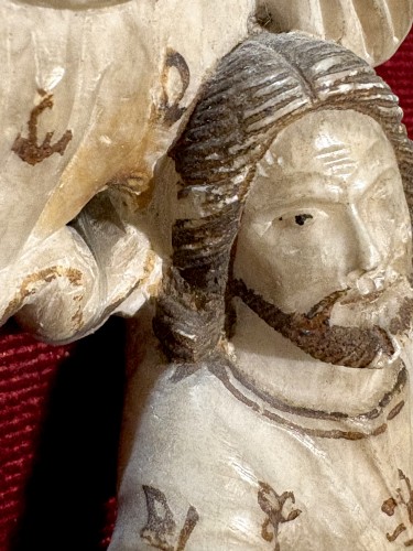 Antiquités - The Return Of The Holy Family, 17th Alabaster Group From Mechelen