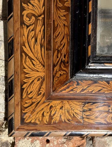 17th century - Louis XIV-era Marquetry Mirror Attributed To Noel Hache (1630–1675)