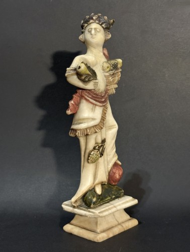 "The Four Seasons," 17th Polychrome Alabaster Group From Northern Italy - 
