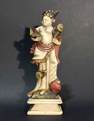 "The Four Seasons," 17th Polychrome Alabaster Group From Northern Italy - Louis XIV
