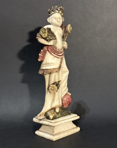 Louis XIV - "The Four Seasons," 17th Polychrome Alabaster Group From Northern Italy