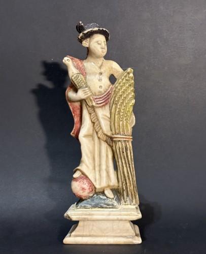 Antiquités - "The Four Seasons," 17th Polychrome Alabaster Group From Northern Italy