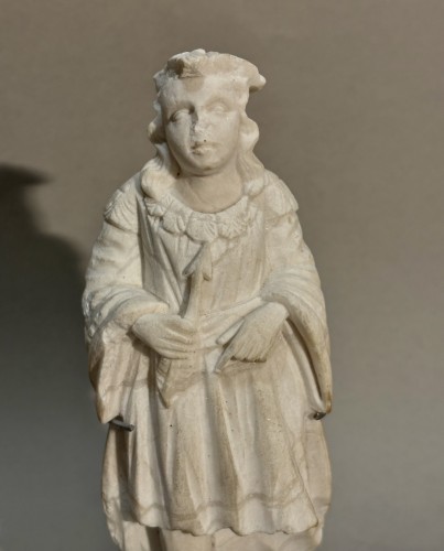 Saint Sebastian Dressed Renaissance Marble Sculpture - Sculpture Style Renaissance