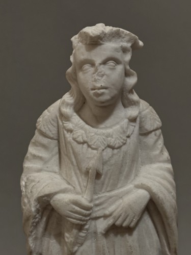 Antiquités - Saint Sebastian Dressed Renaissance Marble Sculpture