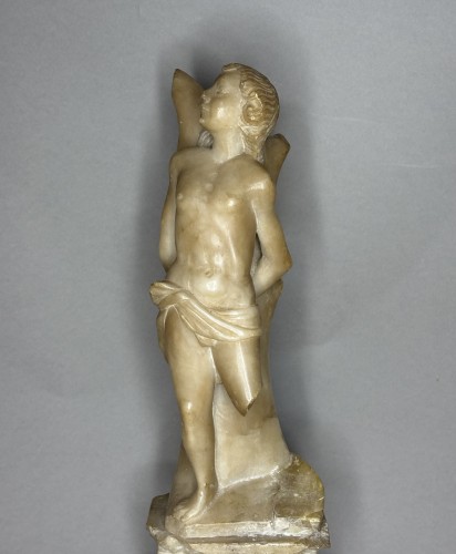 Sculpture  - Saint Sebastian, Alabaster Northern Italy 17th Century