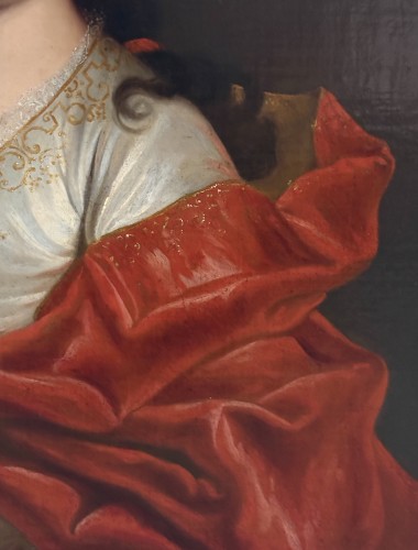 XVIIIe siècle - Portrait de Dame, école française début 18e siècle