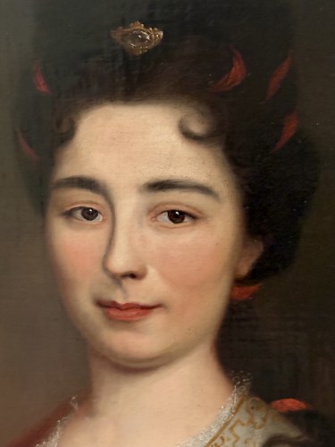 Louis XIV - Portrait de Dame, école française début 18e siècle