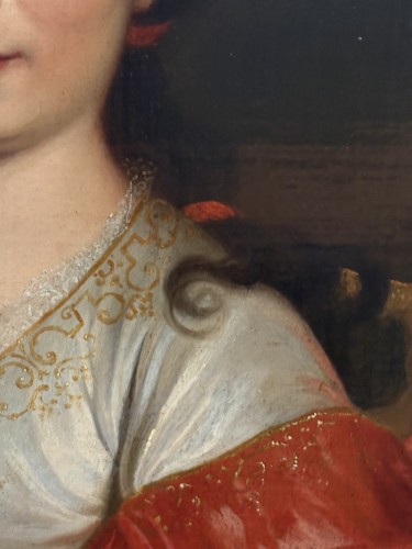 Antiquités - Portrait de Dame, école française début 18e siècle