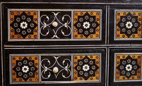  - 16th century Indo-Portuguese cabinet, Sadeli mosaic, Gujarat or Sindh 