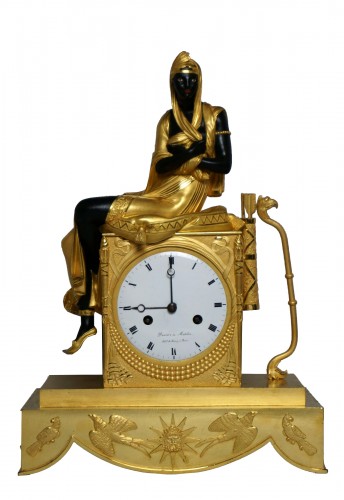 Empire Blackamoor Mantel Clock