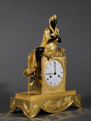 Horology  - Empire Blackamoor Mantel Clock