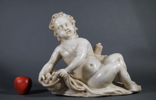 Putto en marbre Italie 17e siècle - Louis XIV