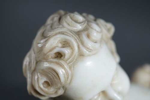 Antiquités - Niccolò Tribolo (1500-1558) cercle de, Important Putto en marbre sculpté
