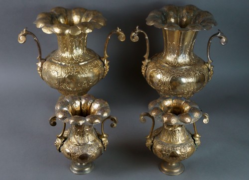 Antiquités - Vases in Repoussé and Gilded Copper, Renaissance