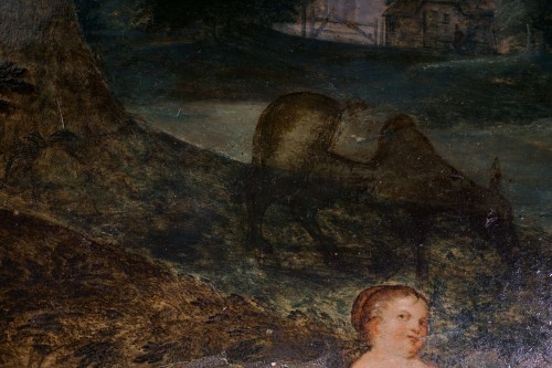 Le repos pendant la fuite en Egypte – Attribué à Jan Brueghel II et Peter Van Avont - 