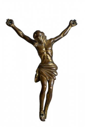 Christ en bronze doré Italie 17e