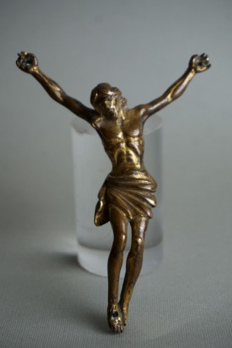 Louis XIII - Christ en bronze doré Italie 17e