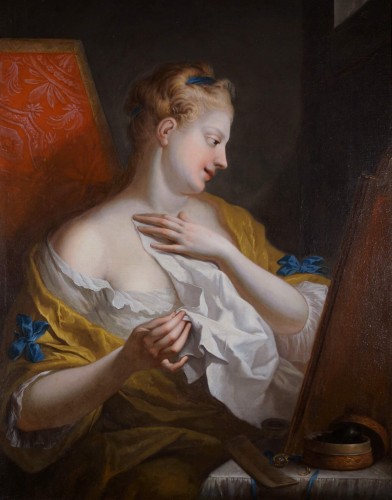 Ignaz Stern (1679-1748) - Portrait de Femme à la toilette