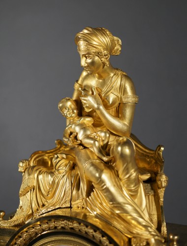 Empire - Maternity - Large Empire Bronze Mantel Clock