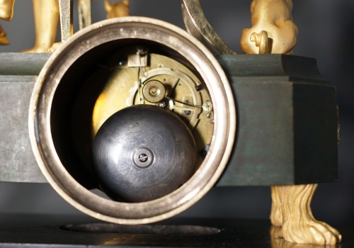 Empire - &quot;The Cup-and_ball Lesson&quot;, Empire Ormolu Bronze Mantel Clock