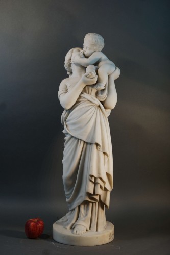 Antiquités - Sculpture Néoclassique Marbre Jean-Baptiste Boyer