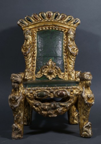 17th Italian Baroque  Master&#039;s Throne - Collectibles Style Louis XIV