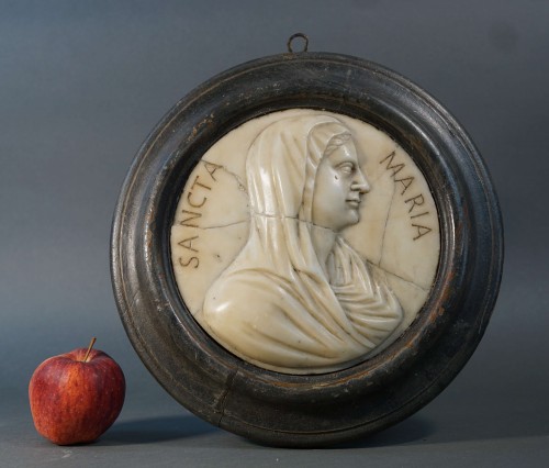 Antiquités - 17th Italian Baroque Marble Medallion