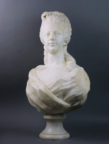 Louis XVI - Buste en marbre de Marie-Antoinette, France 18e siècle