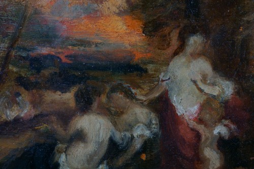 Narcisse Diaz de la Pena  (1807 – 1876) - Nymphes et Cupidon dans la forêt - Antichità San Felice