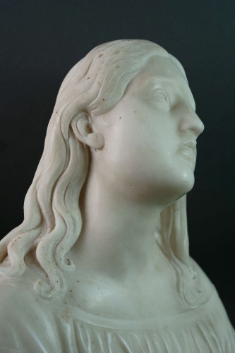 Figure allégorique en marbre -  Rome 18e - Sculpture Style Louis XV