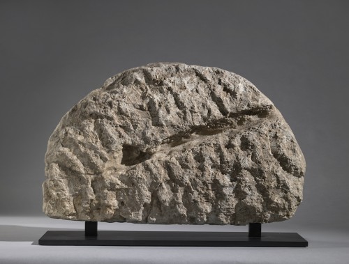Sculpture Sculpture en pierre - Lunette médiévale