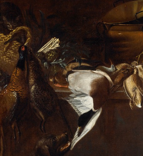 Tableaux et dessins Tableaux XVIIe siècle - Intérieur de cuisine, ecole italienne du 17e siècle