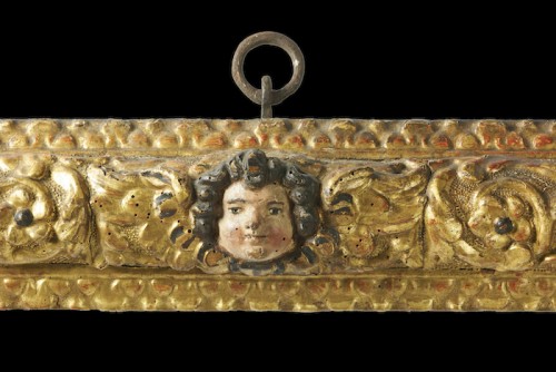 Cadre en bois sculpté, doré et polychromé - Objet de décoration Style Renaissance