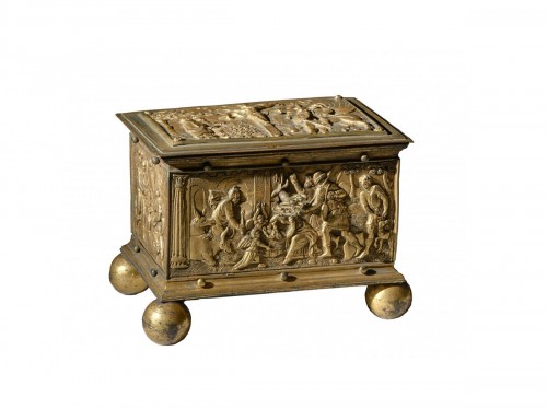 Boîte en bronze et cuivre doré, Europe centrale XVIe siècle