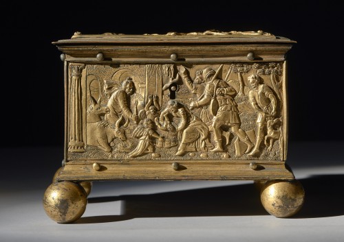 XVIe siècle et avant - Boîte en bronze et cuivre doré, Europe centrale XVIe siècle