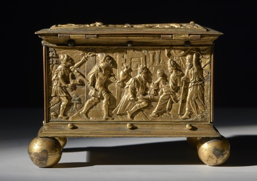 Boîte en bronze et cuivre doré, Europe centrale XVIe siècle - Renaissance