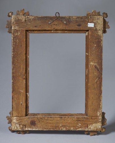  - Cadre en bois sculpté, laqué et doré, Émilie XVIIe siècle