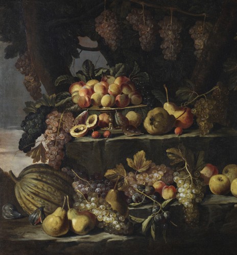 Roman master, from the 17th century Still life of fruit outdoors - 